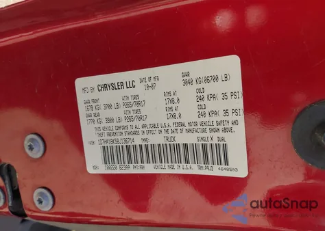 2008 Dodge Ram 1500 St/Sxt из США, поврежденный, VIN 1D7HA18K58J136714